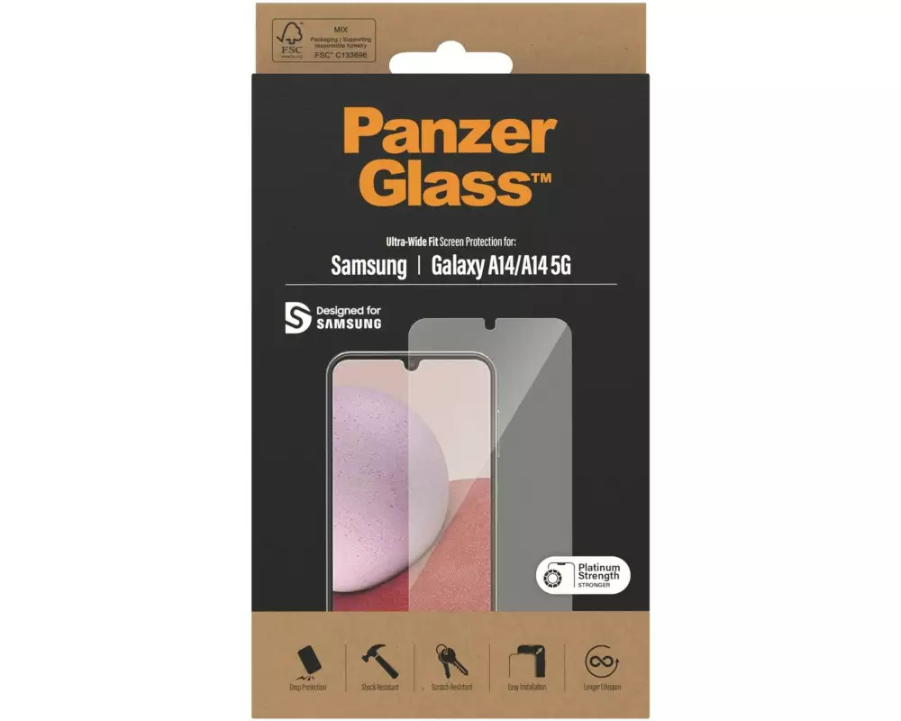 Panzerglass Displayschutz Ultra wide Fit Galaxy A14 / A14 5G