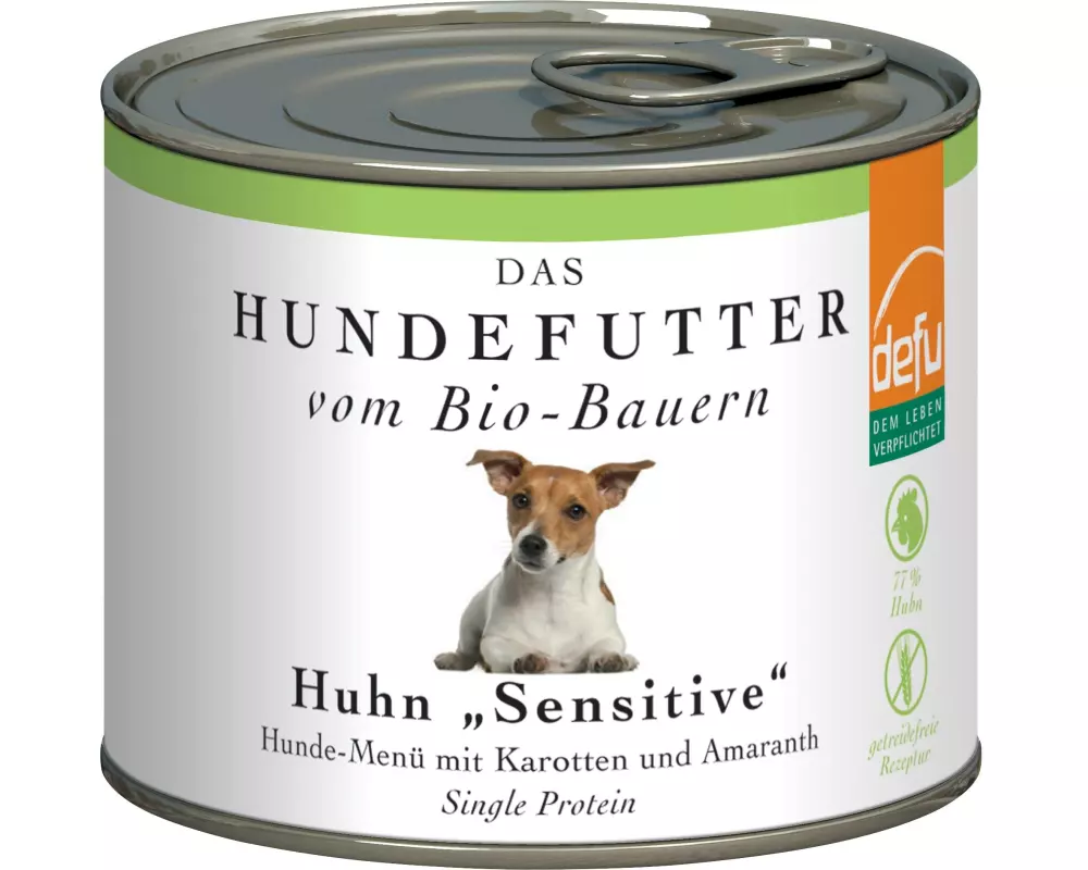 defu Nassfutter Menü Sensitiv Bio Huhn, 200 g