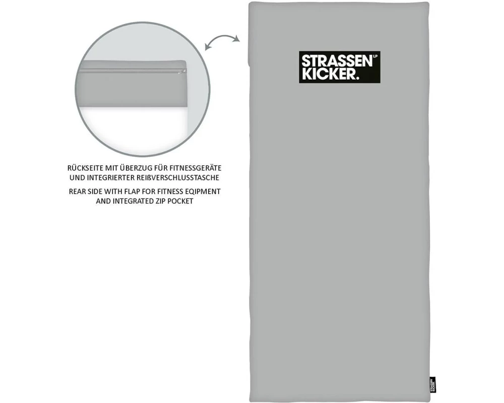 Herding Strassenkicker Fitness-Tuch mit Flap Grau 50 x 110 cm