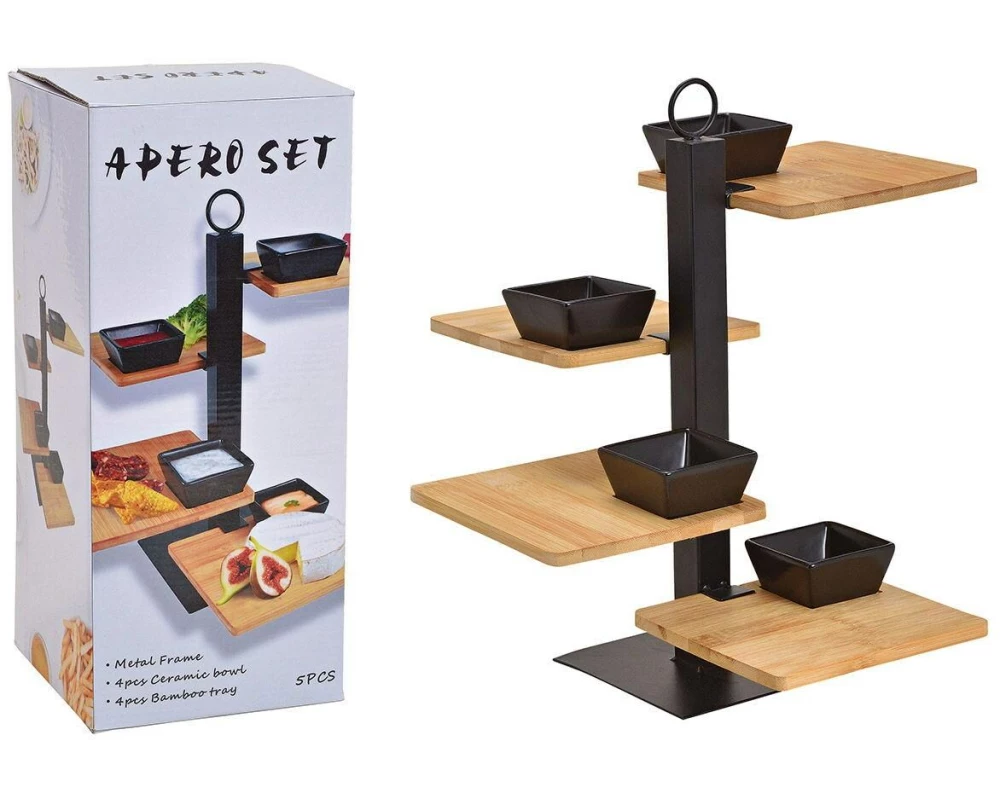 G. Wurm Etagere Apero Braun/Schwarz