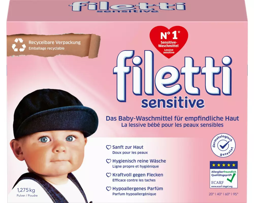 Filetti Pulverwaschmittel Sensitive 1.275 kg
