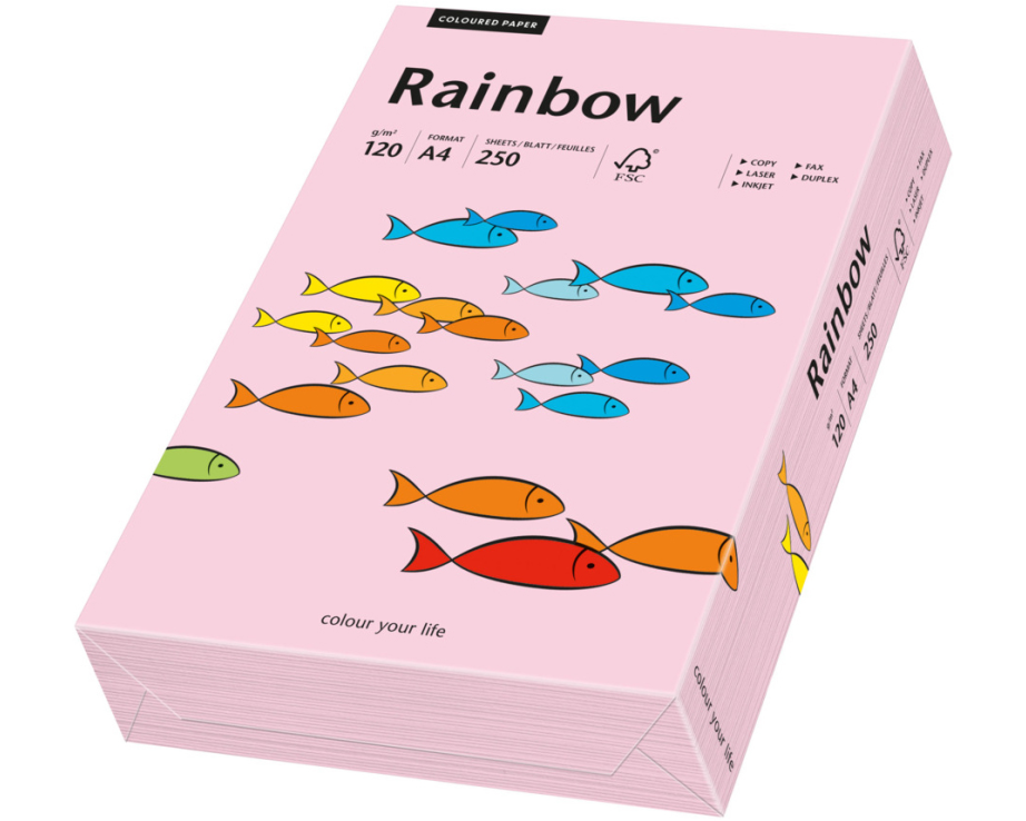 RAINBOW Papier hellrosa/54 A4 88042524 FSC, 120g 250 Blatt