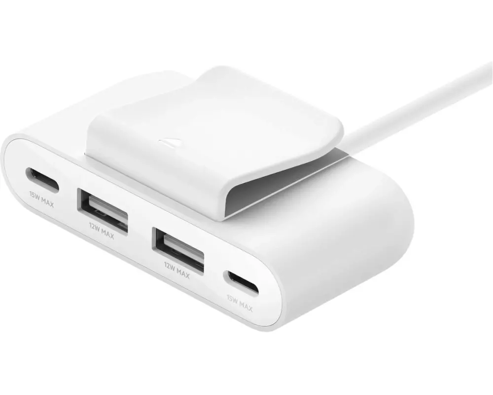 Belkin USB-Hub 4-Port USB Charge Weiss