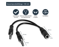StarTech.com 3.5mm 4 Position to 2x 3 Position 3.5mm Headset Splitter Adapter