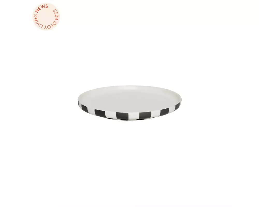 OYOY Speiseteller Toppu Lunch 1 Stück,Schwarz/Weiss