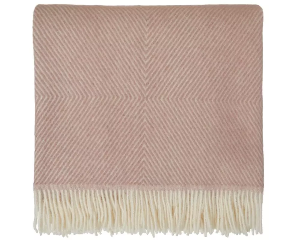 Urbanara Wolldecke Gotland Zartrosa 200 x 200 cm