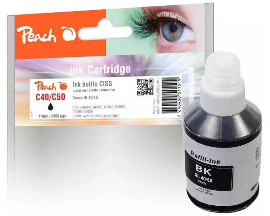 Peach Tinte Canon GI-40/50 Pigmented Black