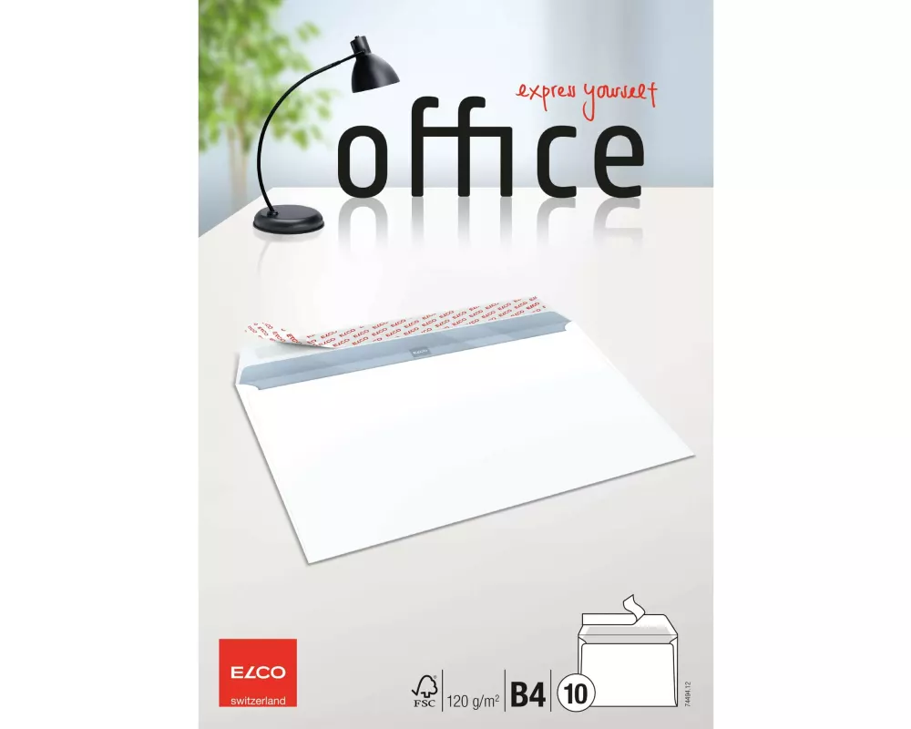 ELCO Couvert Office B4 ohne Fenster, 10 Stück