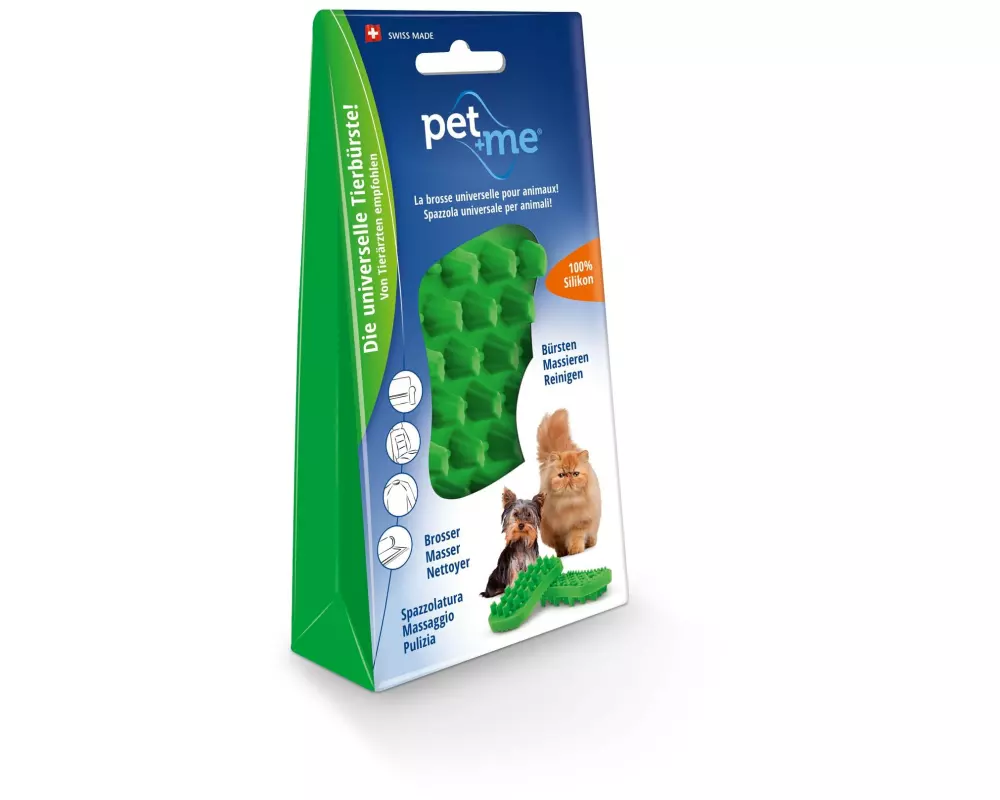 Pet+me Pflegebürste Soft, Grün
