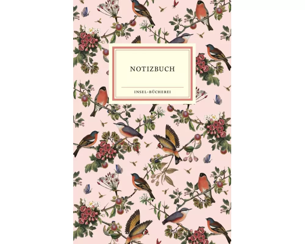 Notizbuch Insel-Bücherei »Singvögel rosé«