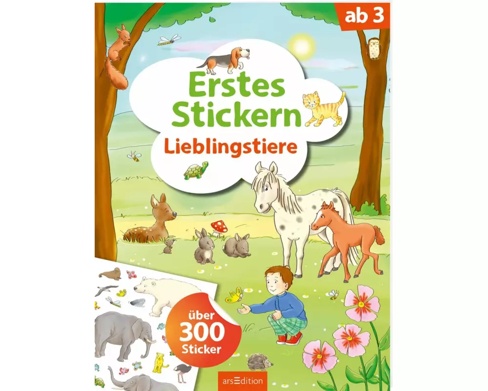 Erstes Stickern – Lieblingstiere