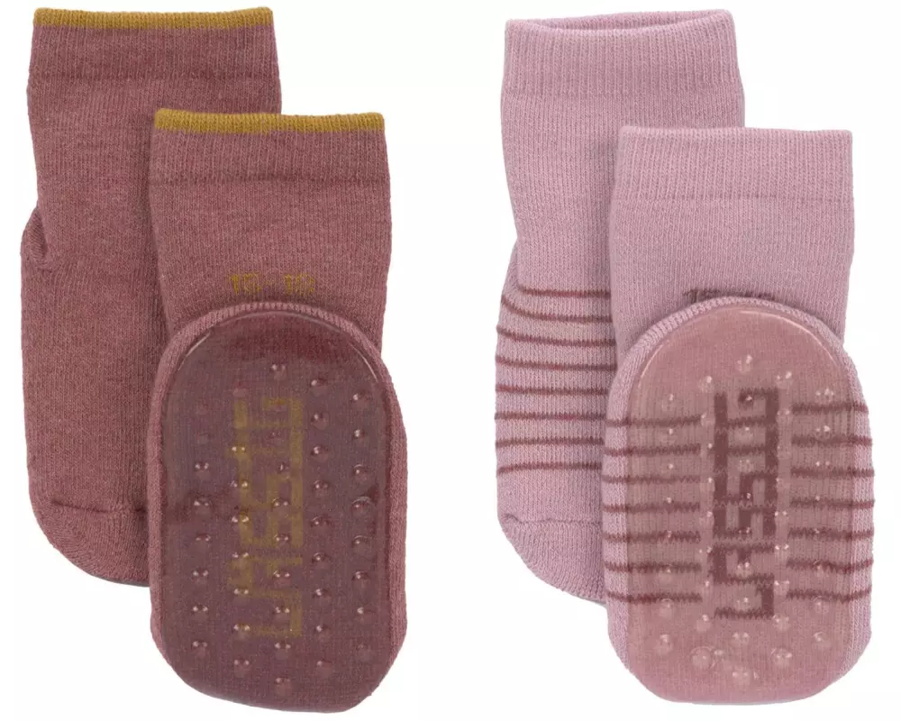 Lässig Antirutsch-Socken Rosewood/Rose 2er Set Gr. 27-30