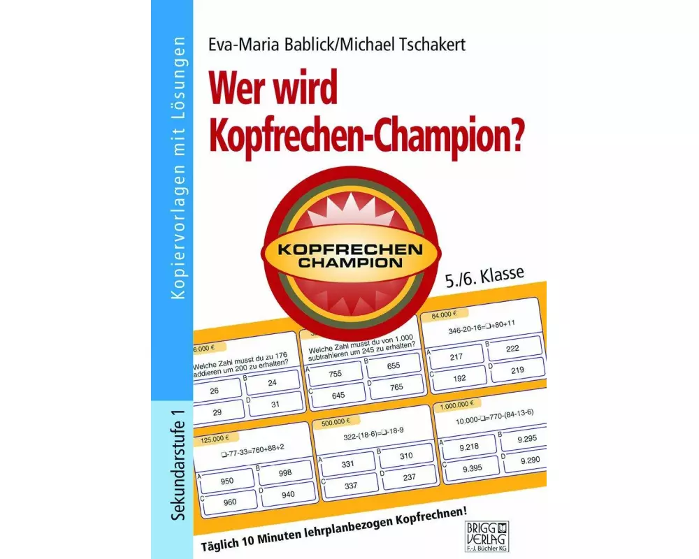 Wer wird Kopfrechen-Champion? 5./6. Klasse