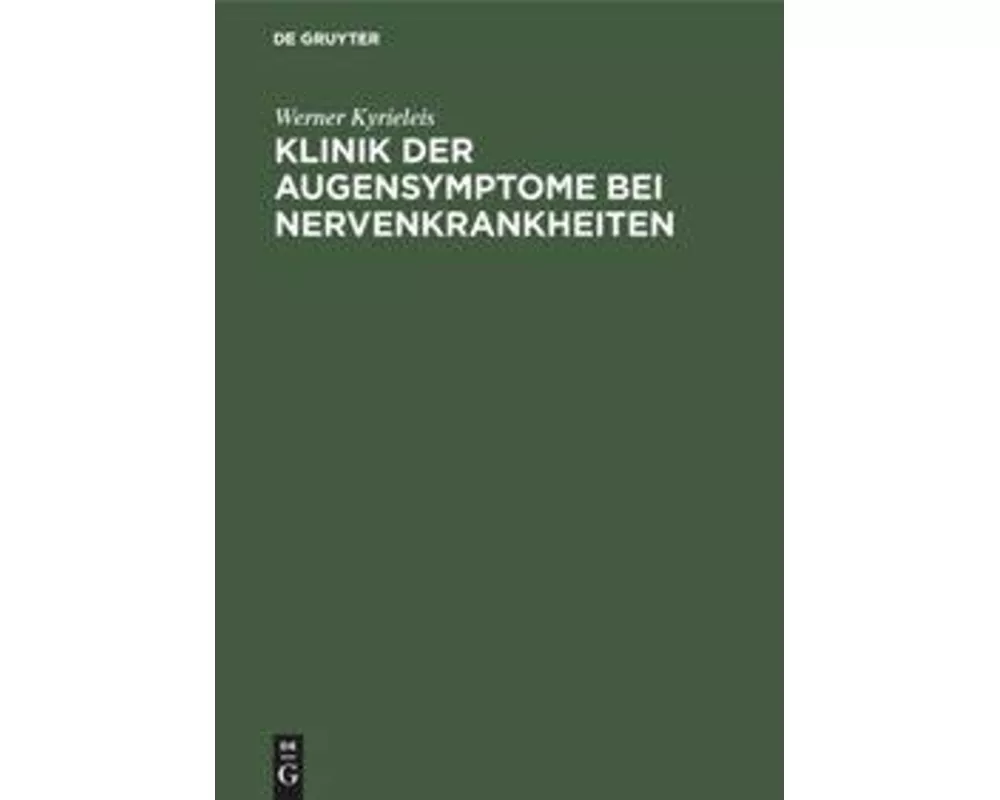 Klinik der Augensymptome bei Nervenkrankheiten