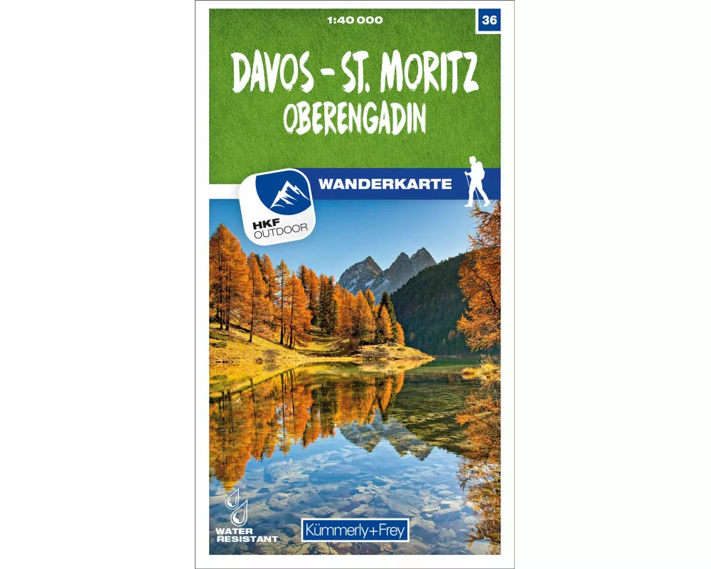 Kümmerly+Frey Wanderkarte 36 Davos, St. Moritz 1:40.000