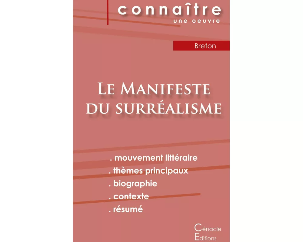 Fiche de lecture Le Manifeste du surréalisme de André Breton (Analyse littéraire de référence et résumé complet)