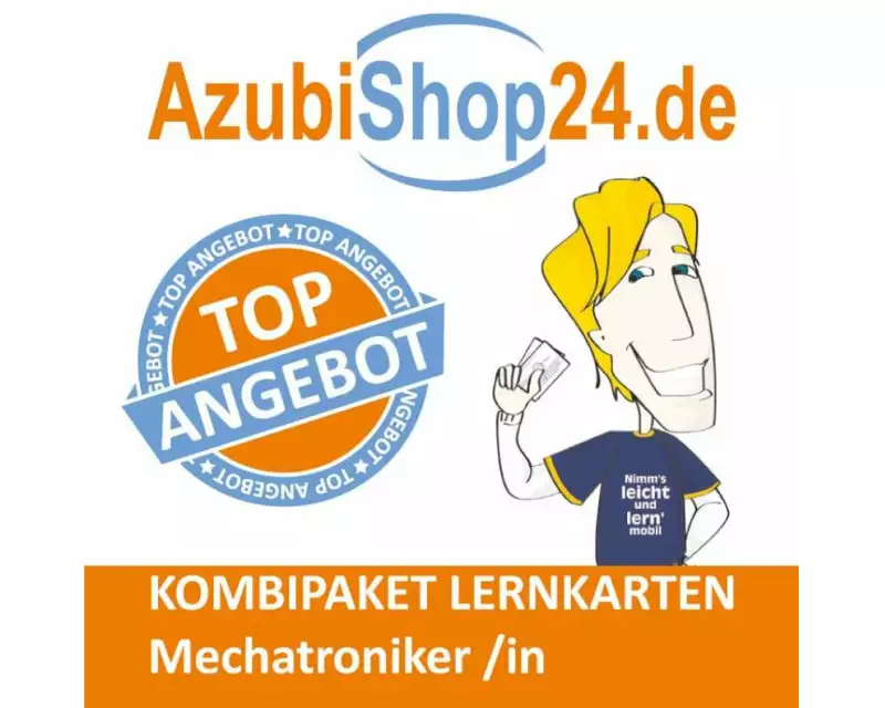 AzubiShop24.de Kombi-Paket Lernkarten Mechatroniker /in. Prüfung. Ausbildung