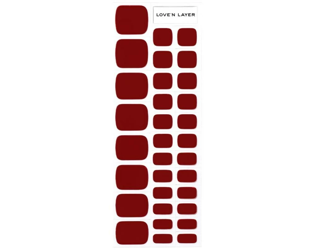 LoveNLayer Solid Toe Burgundy Red 32 Stück