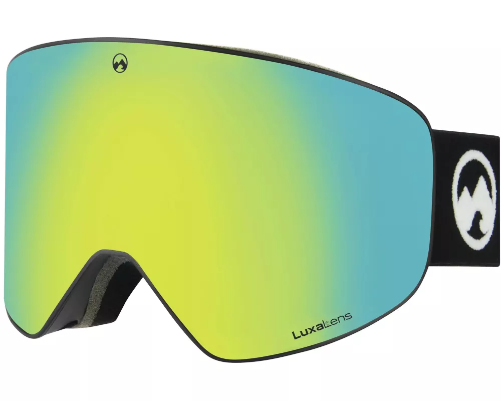 MowMow Skibrille Goggle Stealth - Gold / Black strap