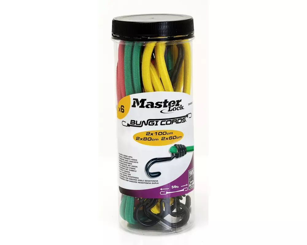 Masterlock Gummi-Spannseilset Dose à 6 Stück