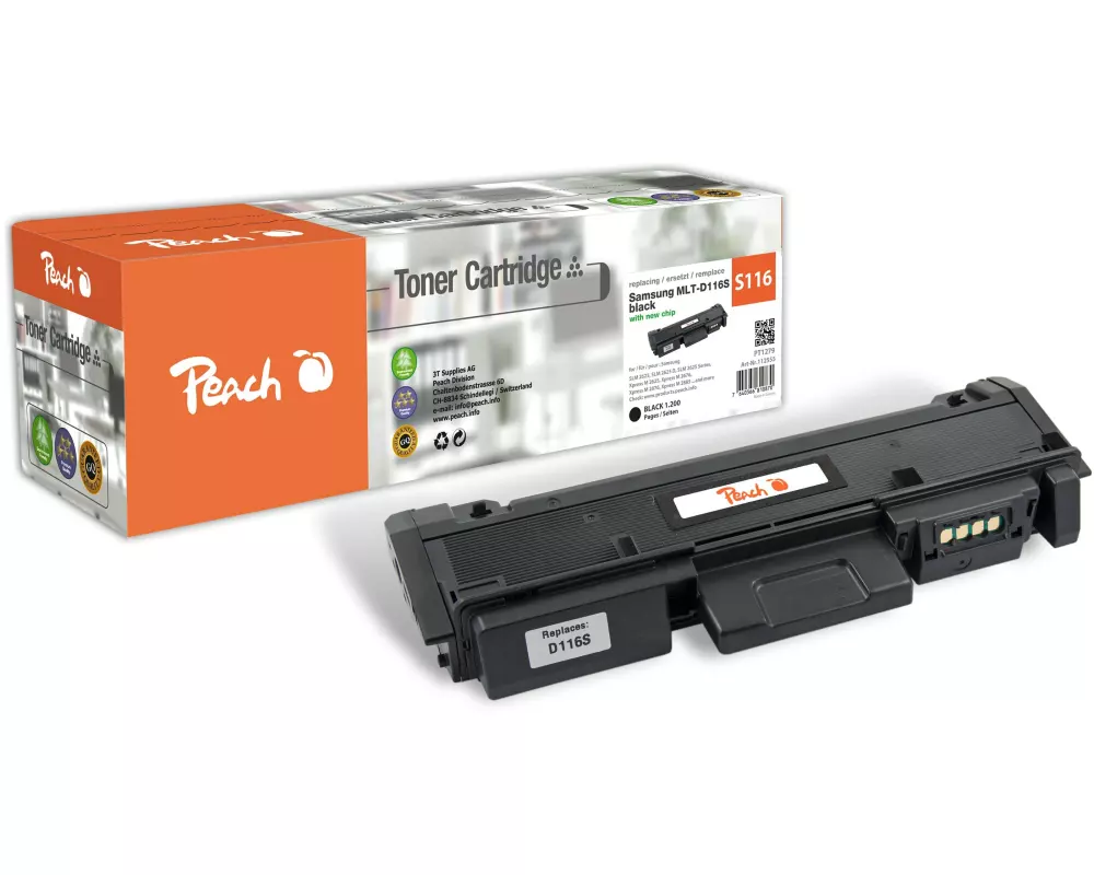 Peach Toner Samsung MLT/D116S Black