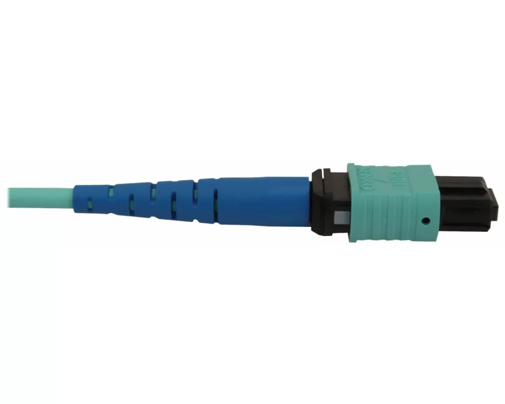 EATON TRIPPLITE 40/100/400G, Multimode, 50/125, OM3, Fiber Optic Cable, 24F, MTP/MPO-PC, F/F, LSZH, Aqua, 5m 16.4ft.