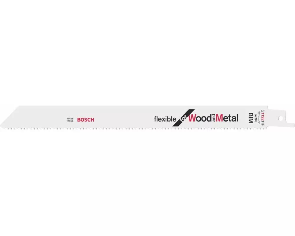 Bosch Professional Säbelsägeblatt S 1122 HF Flexible Wood and Metal, 5 Stück