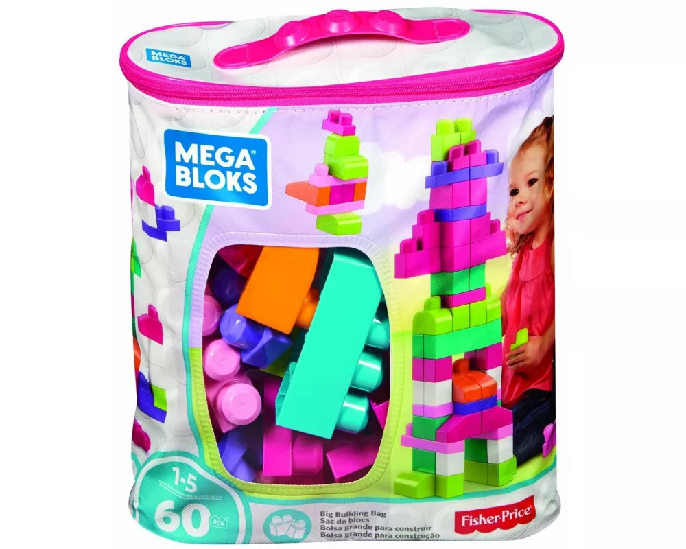 Mega Bloks Bausteinebeutel pink (60 Teile)