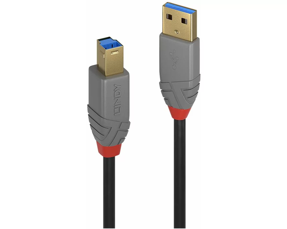 LINDY Anthra Line USB Cable, USB 3.0, USB/A-USB/B M-M, 0.5m
