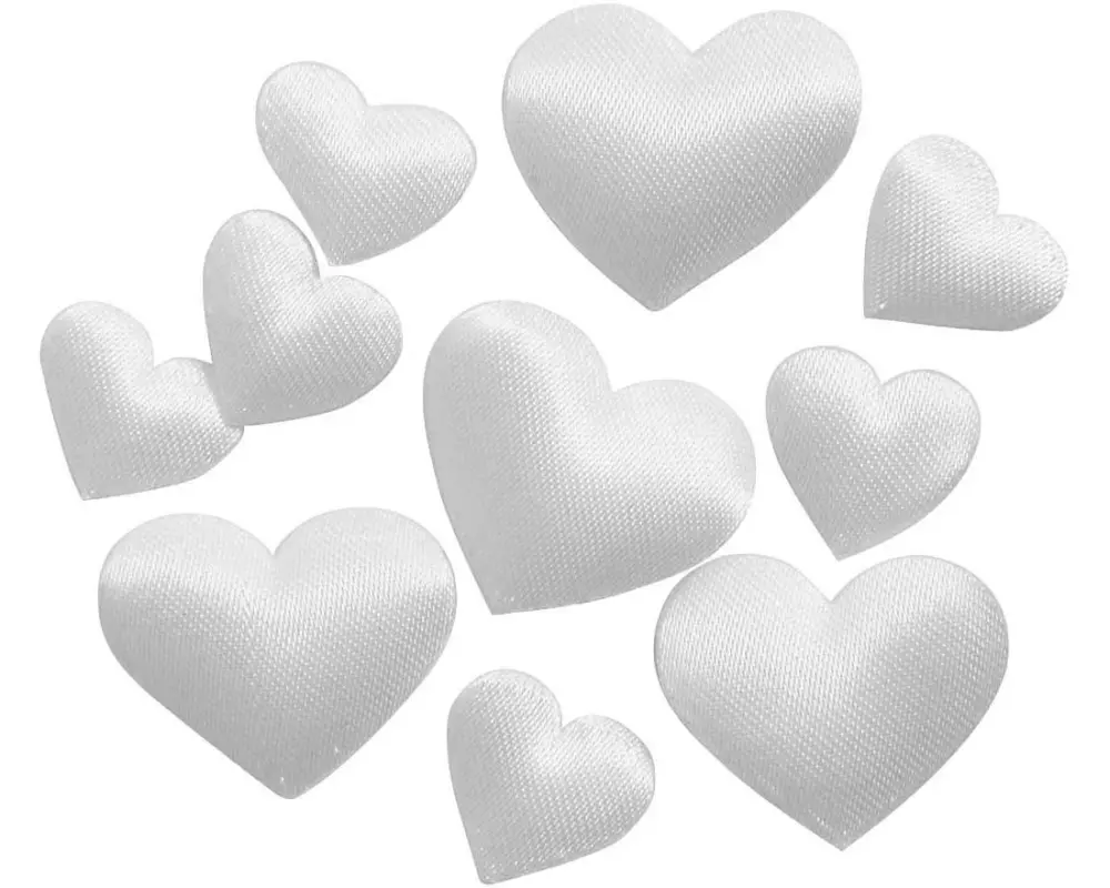 Creativ Company Streudeko Herzen 70 Stück, Weiss