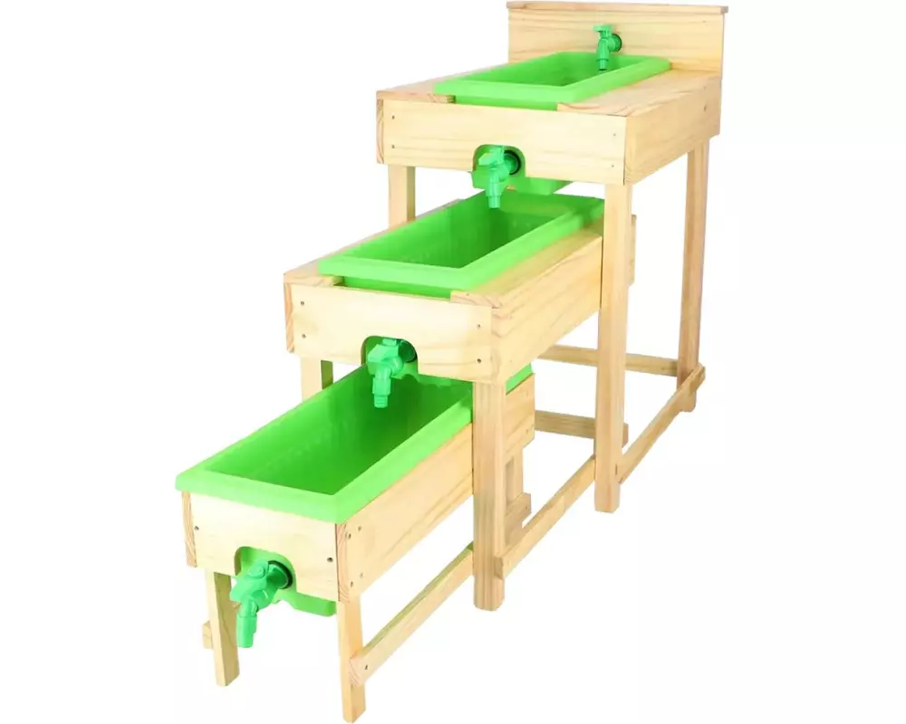 Esschert Design Wassertisch-Set Holz, 3-teilig