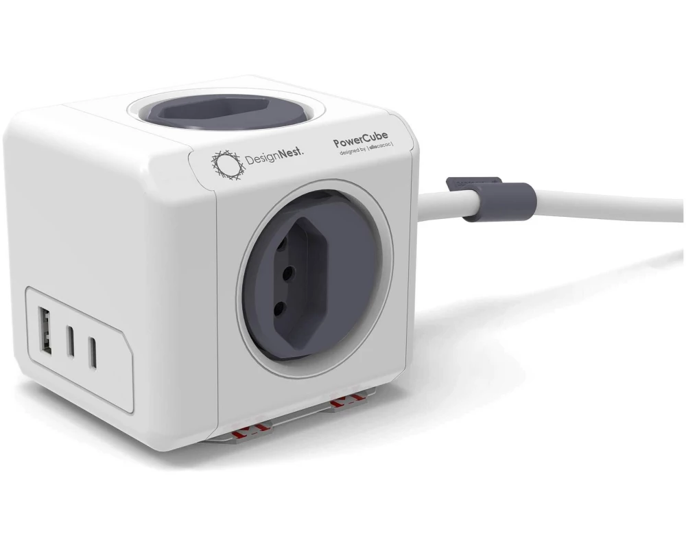 Allocacoc PowerCube 35W PD AC 4x T13, 2x USB-C / 1x USB-A