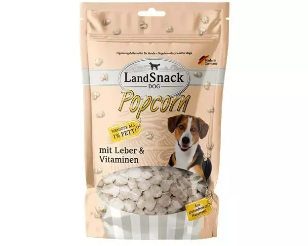 LandSnack Snack Dog Popcorn mit Leber & Vitaminen, 100g
