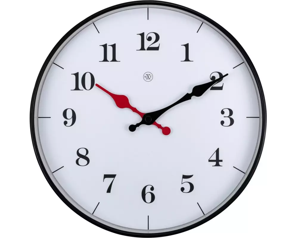 NeXtime Wanduhr Bernard Ø 25 cm Weiss