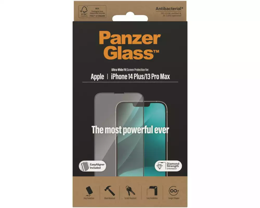 Panzerglass Displayschutz Ultra Wide Fit iPhone 13 Pro Max/14 Plus