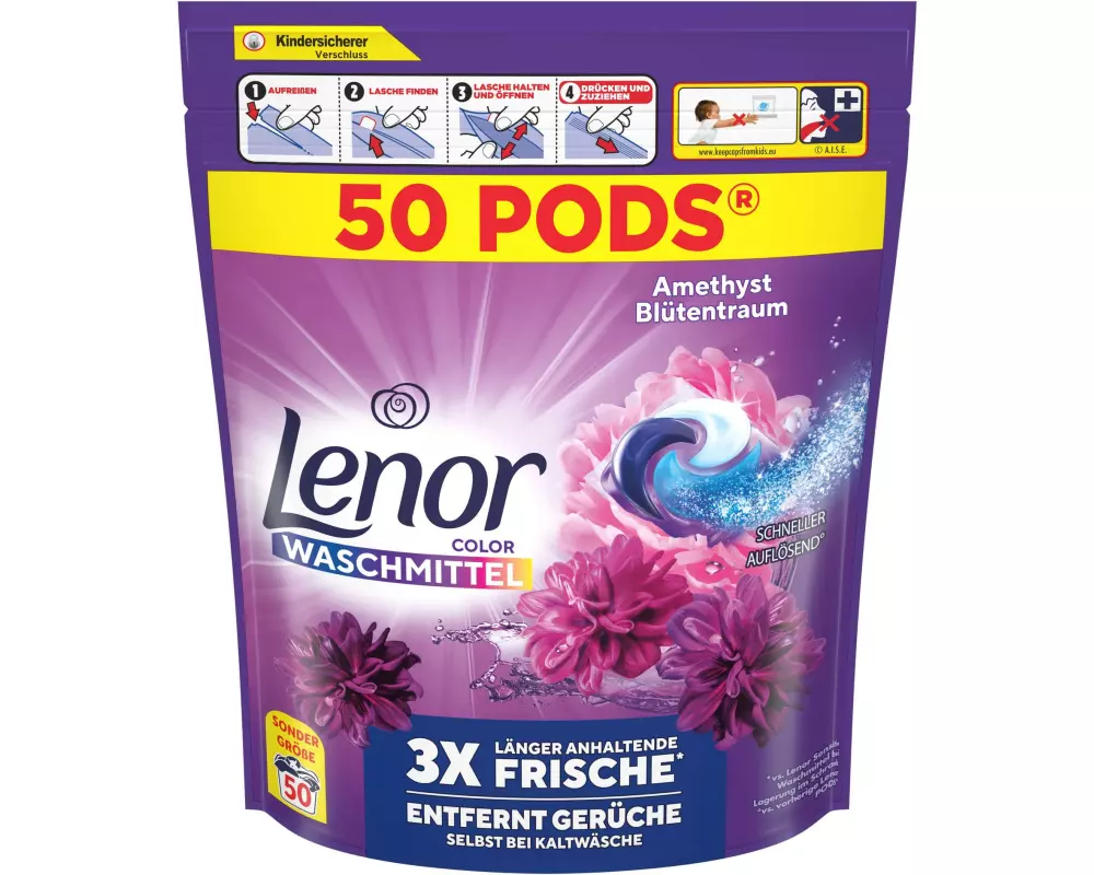 Lenor Waschmittel Kapseln All-in-1 Pods Blütentraum 100 Stück