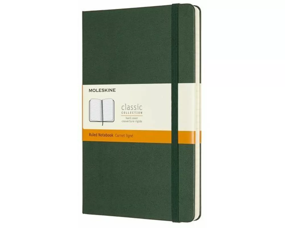Moleskine Notebook L/A5, Ruled, Hard Cover, Myrtle Green