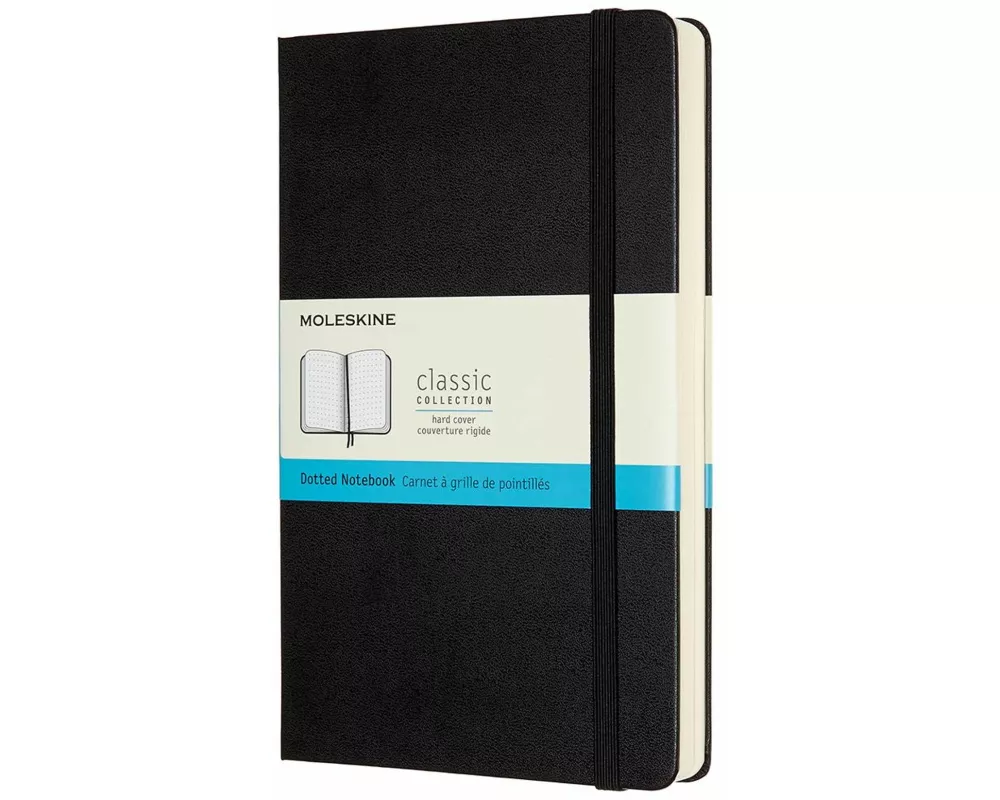 Moleskine Notebook L/A5, Dotted, Expanded, Hard Cover, Black