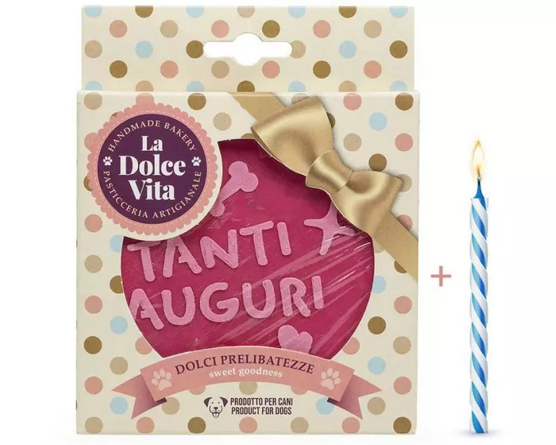 Leopet Happy Birthday Hundekuchen, Pink 11 x 1.5 cm, 90g