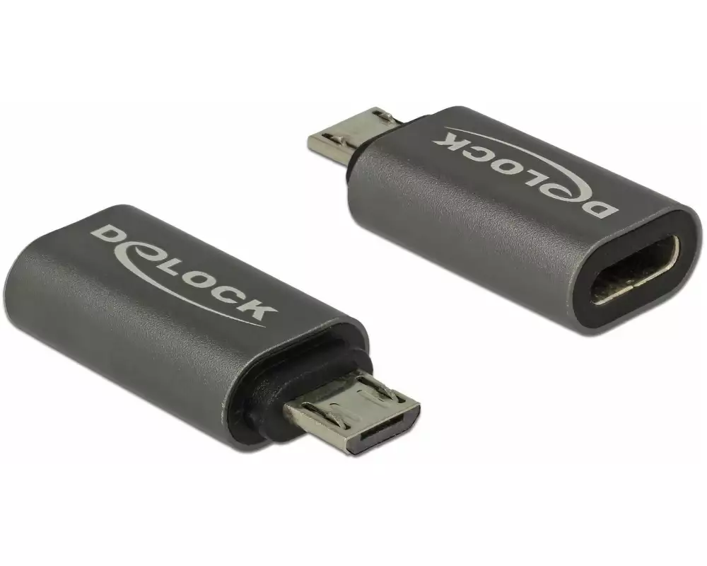 Delock USB 2.0 Adapter USB-C Buchse – MicroB-USB-Stecker