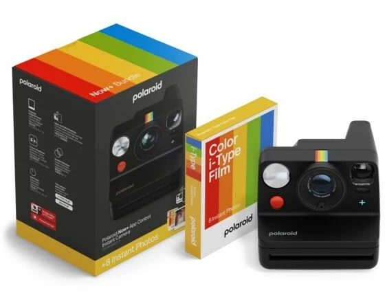 Polaroid Fotokamera Now Gen 3 + Color Film Bundle Schwarz