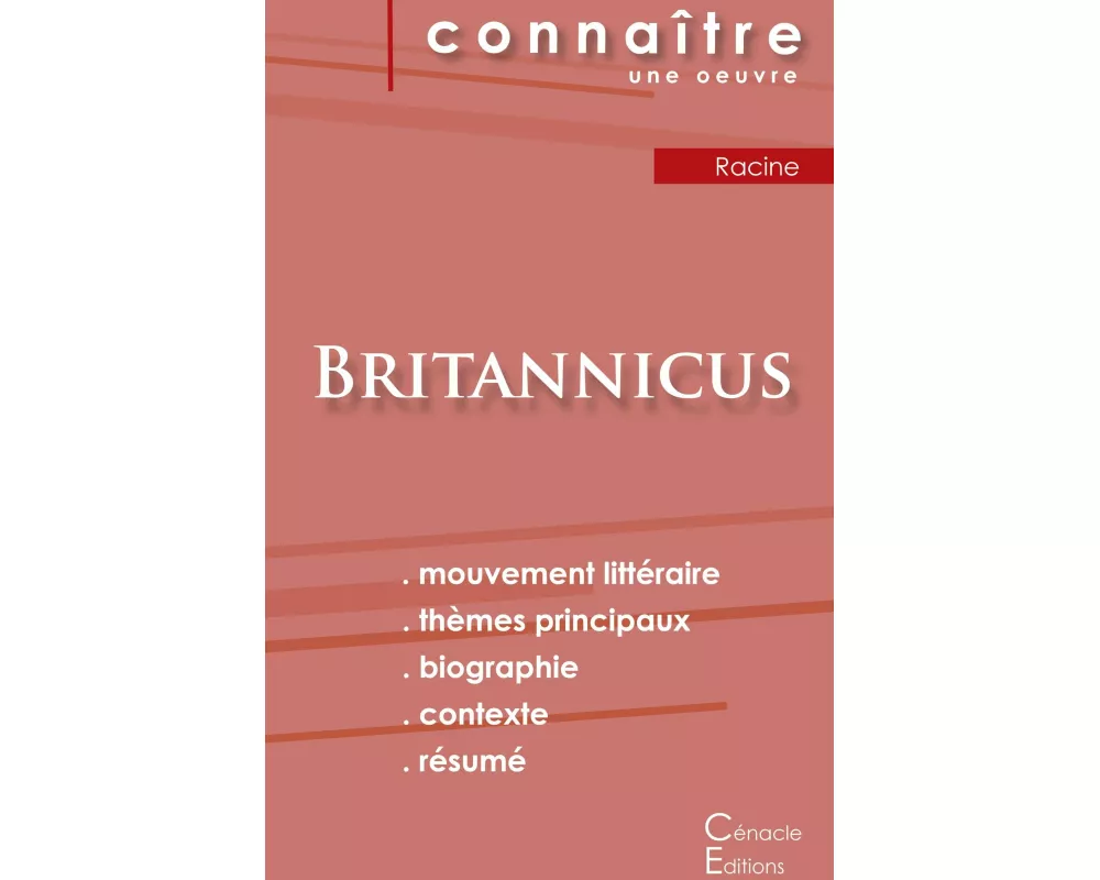 Fiche de lecture Britannicus de Racine (Analyse littéraire de référence et résumé complet)