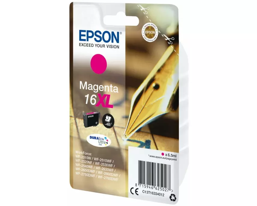 EPSON 16XL Ink magenta high Capacity 6.5ml 450 pages RF-AM blister
