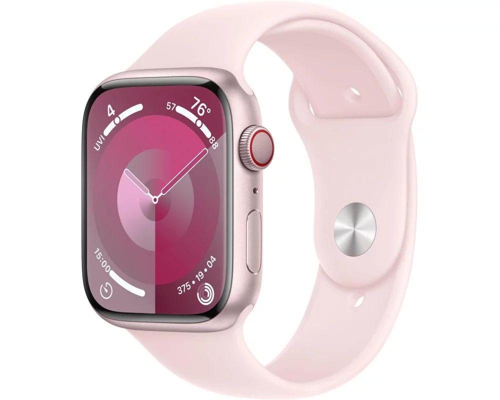 Apple Watch Series 9 45 mm LTE Alu Pink Sport Hellrosa S/M