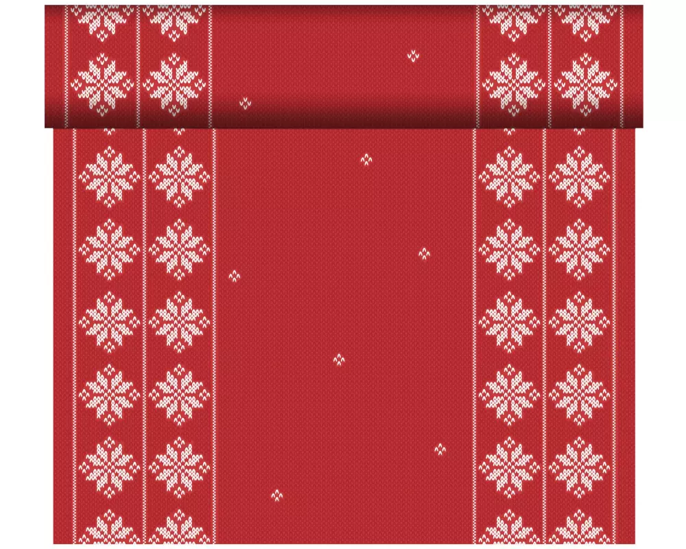 Duni Tischläufer Tête-à-Tête, Rot, 0.4 x 24 m, 4 Stück