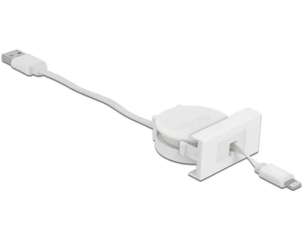 Delock Easy 45 Modul USB 2.0 Ausrollkabel USB-A - Lightning 0.5 m