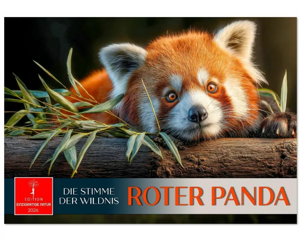 Roter Panda - die Stimme der Wildnis (Wandkalender 2026 DIN A2 quer), CALVENDO Monatskalender