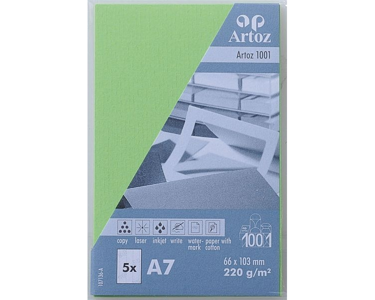 ARTOZ Visitenkarten 1001 A7 107136143 220g, birkengrün 5 Blatt