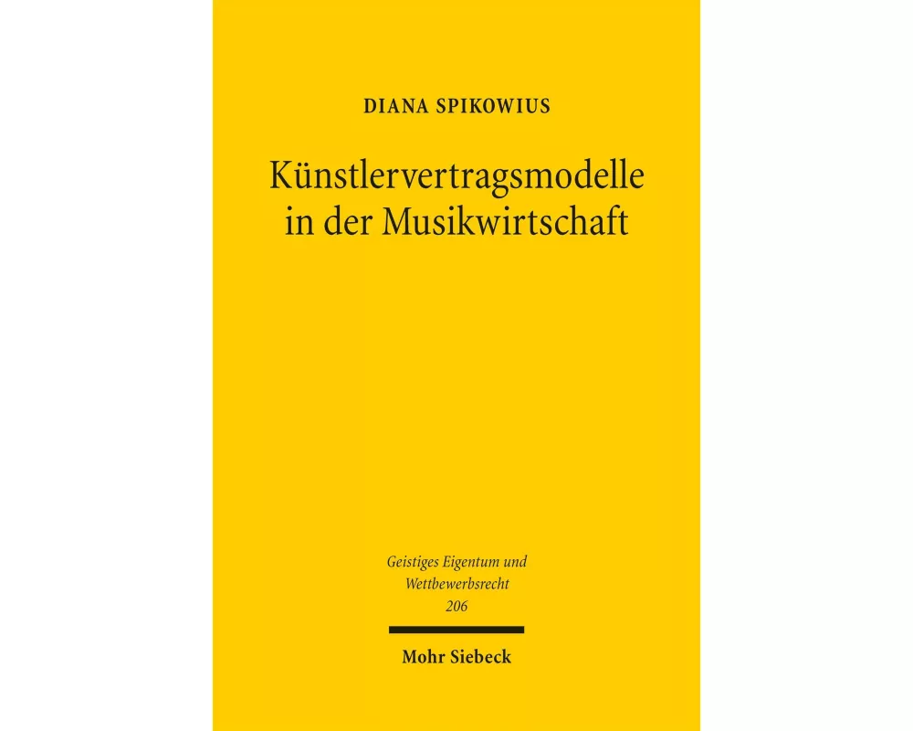 Künstlervertragsmodelle in der Musikwirtschaft