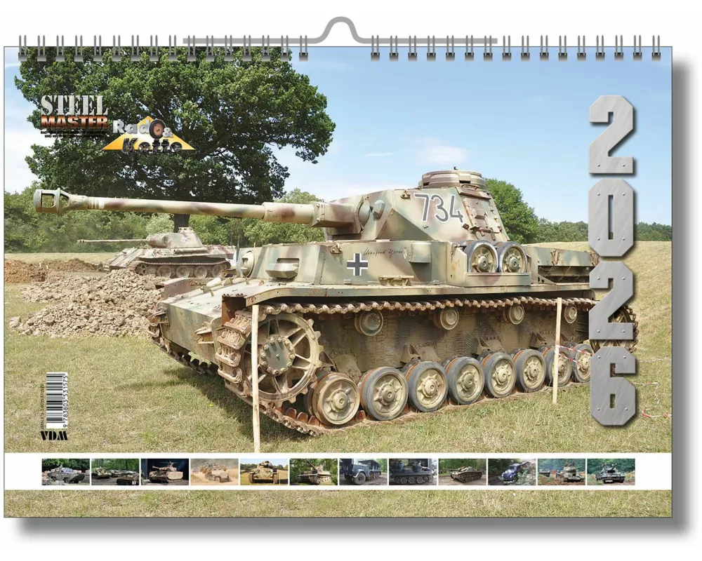 STEELMASTER 2026 - Panzerfahrzeuge - A3-Wandkalender - Original VDM Heinz Nickel-Kalender [Kalender]